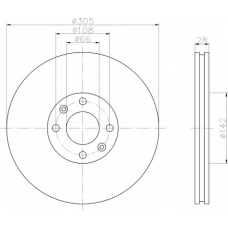 8DD 355 106-521 HELLA Тормозной диск