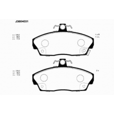 J3604031 NIPPARTS Комплект тормозных колодок, дисковый тормоз