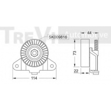 SK009815 SK Натяжной ролик, поликлиновой  ремень