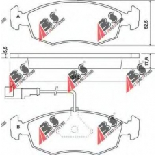36947 ABS Комплект тормозных колодок, дисковый тормоз