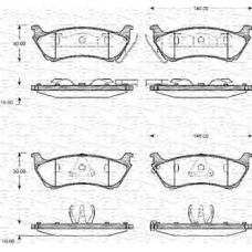 363702161100 MAGNETI MARELLI Комплект тормозных колодок, дисковый тормоз