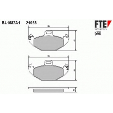 BL1687A1 FTE Комплект тормозных колодок, дисковый тормоз