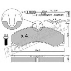 271.1W fri.tech. Комплект тормозных колодок, дисковый тормоз