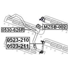 0523-210 FEBEST Тяга / стойка, стабилизатор