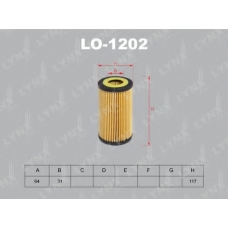 LO-1202 LYNX Фильтр масляный