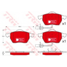 GDB1307DTE TRW Комплект тормозных колодок, дисковый тормоз
