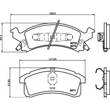 T1810 PAGID Комплект тормозных колодок, дисковый тормоз