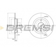 DBA132S BREMSI Тормозной диск