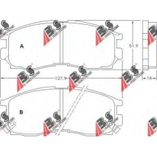36763 ABS Комплект тормозных колодок, дисковый тормоз