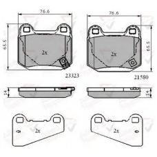 ADB31755 COMLINE Комплект тормозных колодок, дисковый тормоз