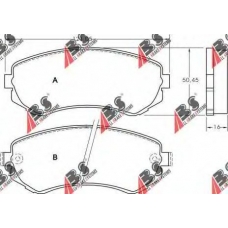 37082 ABS Комплект тормозных колодок, дисковый тормоз