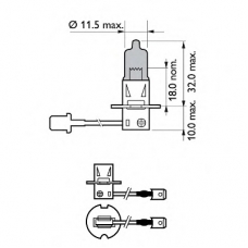 12336WHVB1 PHILIPS Лампа накаливания, фара дальнего света; Лампа нака