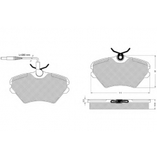 PF1193 PROCODIS FRANCE Комплект тормозных колодок, дисковый тормоз