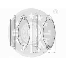 12066 OPTIMAL Комплект тормозных колодок, дисковый тормоз
