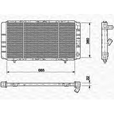 350213624000 MAGNETI MARELLI Радиатор, охлаждение двигателя