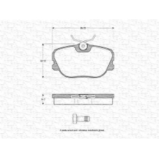 363702160858 MAGNETI MARELLI Комплект тормозных колодок, дисковый тормоз