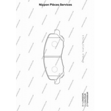 M360I14 NPS Комплект тормозных колодок, дисковый тормоз