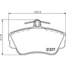8DB 355 017-921 HELLA Комплект тормозных колодок, дисковый тормоз