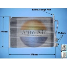 16-1125 AUTO AIR GLOUCESTER Конденсатор, кондиционер