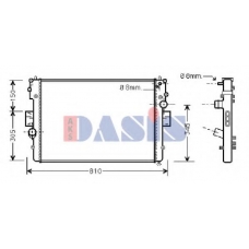 400029N AKS DASIS Радиатор, охлаждение двигателя