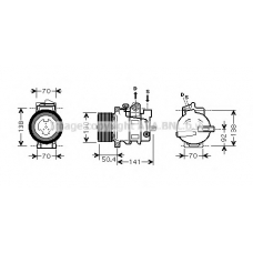 MSK431 Prasco Компрессор, кондиционер