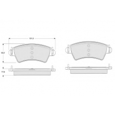 PF1344 PROCODIS FRANCE Комплект тормозных колодок, дисковый тормоз