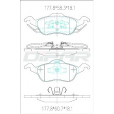 DFB2358 DITAS Комплект тормозных колодок, дисковый тормоз