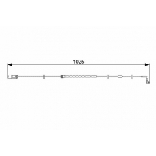 1 987 473 026 BOSCH Сигнализатор, износ тормозных колодок