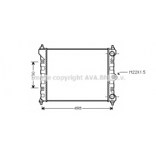 VWA2092 AVA Радиатор, охлаждение двигателя