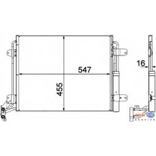8FC 351 303-461 HELLA Конденсатор, кондиционер