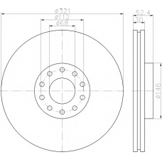 MDC2282 MINTEX Тормозной диск