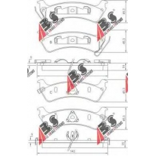38666 ABS Комплект тормозных колодок, дисковый тормоз