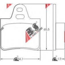 36129 ABS Комплект тормозных колодок, дисковый тормоз