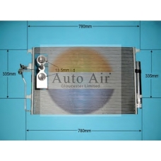 16-1381 AUTO AIR GLOUCESTER Конденсатор, кондиционер