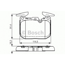 0 986 TB3 211 BOSCH Комплект тормозных колодок, дисковый тормоз