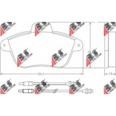 36765 ABS Комплект тормозных колодок, дисковый тормоз