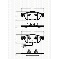 8110 29068 TRISCAN Комплект тормозных колодок, дисковый тормоз