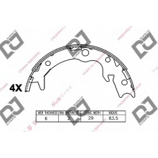 BS1334 DJ PARTS Комплект тормозных колодок