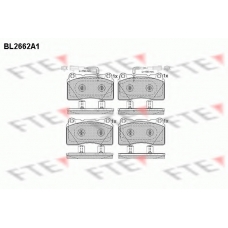 BL2662A1 FTE Комплект тормозных колодок, дисковый тормоз