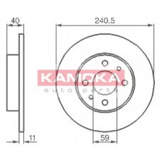 103280 KAMOKA Тормозной диск