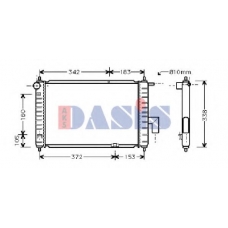 510014N AKS DASIS Радиатор, охлаждение двигателя