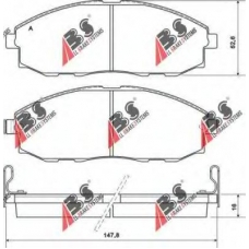 37130 ABS Комплект тормозных колодок, дисковый тормоз