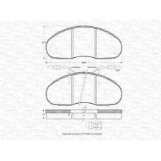 363702160550 MAGNETI MARELLI Комплект тормозных колодок, дисковый тормоз