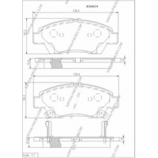 H360A54 NPS Комплект тормозных колодок, дисковый тормоз