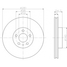 8DD 355 103-941 HELLA PAGID Тормозной диск