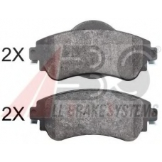 37890 ABS Комплект тормозных колодок, дисковый тормоз