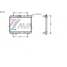 PEA2248 AVA Радиатор, охлаждение двигателя