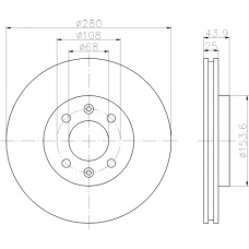 MDC759 MINTEX Тормозной диск