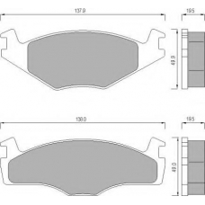436681 ROULUNDS Комплект тормозных колодок, дисковый тормоз