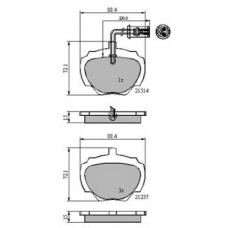 NP2663 NATIONAL Комплект тормозных колодок, дисковый тормоз